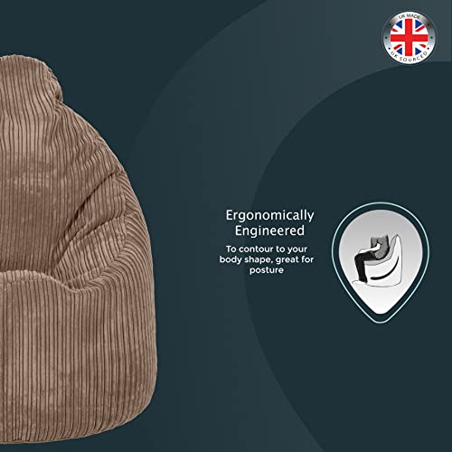 Hippo Bohnensack | Jumbokordel 'Das Nashorn' | Spielliege im Wohnzimmer | Sitzsack | Hergestellt in Großbritannien… – Bild 6
