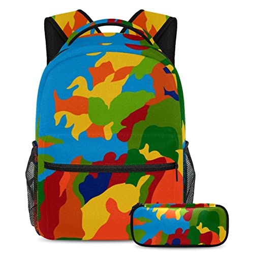 Cartables pour garçons filles grand sac à dos multicolore et trousse école