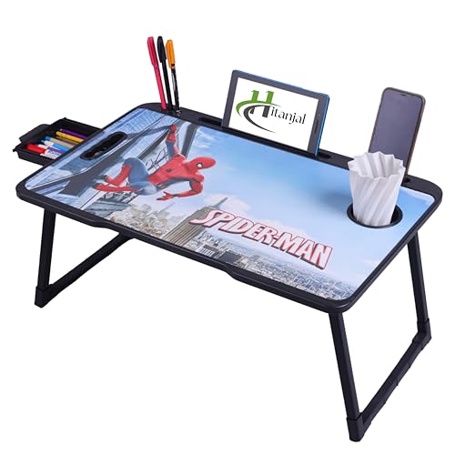 Image of Study Table Bed Table Premium Laptop Table /Foldable and Portable Wooden /Writing Desk for Office /Home /School (B Spider)