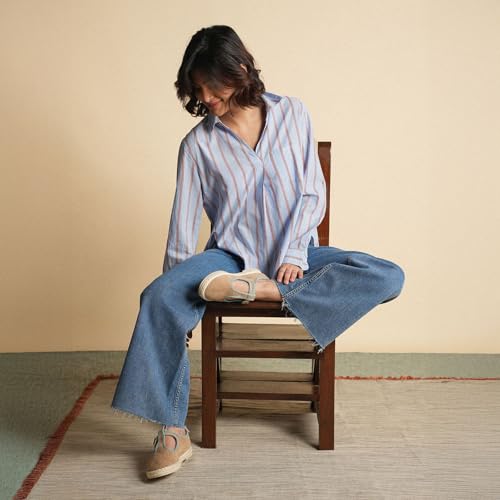 Image of Theater Women Catalonia Mary Jane Flats with Adjustable Strap | Fabric Upper | Lightweight Comfort for Casual & Smart Styling