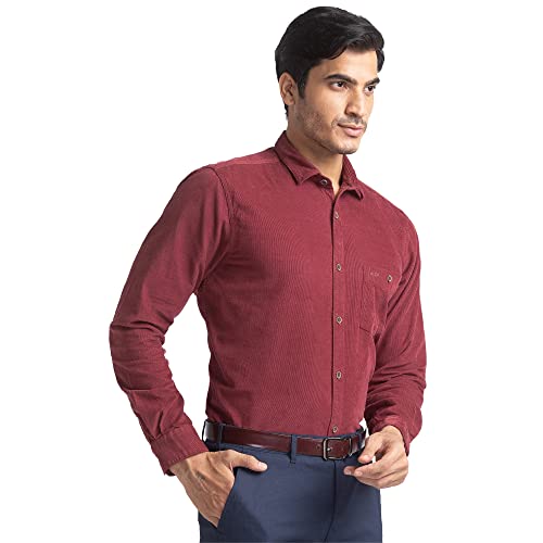 Colorplus Men's Pure Cotton Solid Piece Dyed Pattern Tailored Fit ...