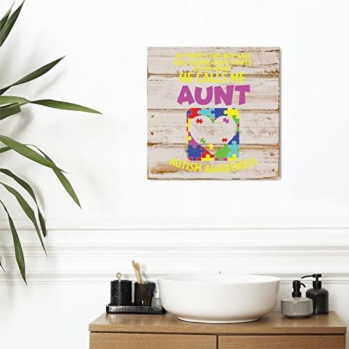 Plaque en bois pour autisme format carré 40x40 cm pour la maison - 7