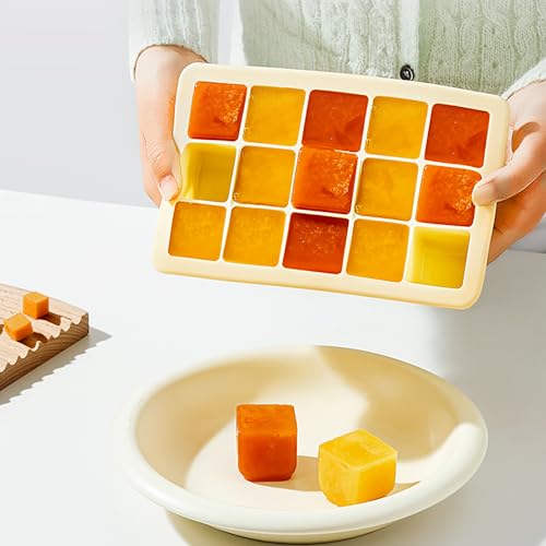Bandeja de hielo de silicona con tapa verde 9 celdas miniatura 3