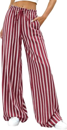 Pantalon palazzo large femme pour la plage et les loisirs d'été aérés