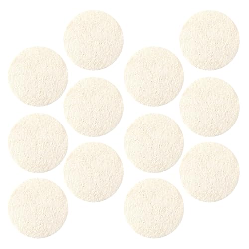 IMIKEYA 12 Stück Natürliche Luffa Gesichtspeeling Pads Waschbare Make Up Entferner Sanfte Peeling Schwämme Ø 55cm für Empfindliche Haut und Tiefenreinigung Wiederverwendbar für Reisen