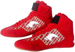 Day Key Wrestling Shoes for Men, Women and Youth, Low Top Breathable Wrestling Shoes Red