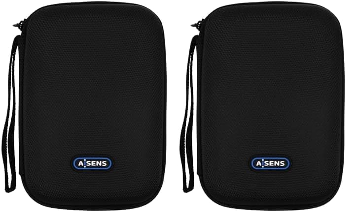 AISENS - Estuche Protector para Disco Duro Portátil 2.5' Negro (Paquete de 2) - Adecuado para Transporte y Almacenamiento