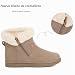 Imagen de Hsyooes Botas Mujer Nieve Cálido Forradas Botines de Invierno Ante Cómodas Zapatos de Nieve Impermeable Botas de Invierno Antideslizante Caqui EU41