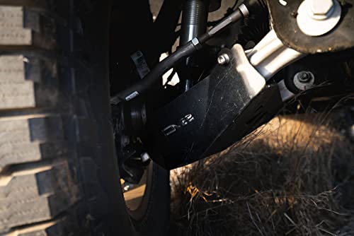 Image of DV8 Front Lower Control Arm Skid Plates for 2021-2026 Ford Bronco Pair | As, Steel Construction, Suspension Protection, No Drill Installation