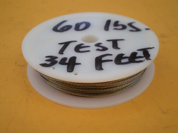 Stainless Steel Clear Wire Leader 34 FEET (10m.) 60 lbs Test 1X7 Strand+Sleeves for Toothy Critters, Rigging Baits and Lures for Saltwater & Freshwater.…