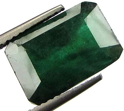 Natural AAA++ Green Loose 12.00 Ratti Real Gemstone Natural Certified Zambian Emerald Octagon Shape/Panna Stone for Men and Women