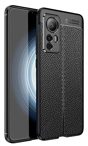 LIUZIHAN Coque pour Xiaomi 12T. Conception de Manchon en Silicone Souple et Mince, Antichoc et Durable, Coque Etui pour Xiaomi 12T.(Noir) Cover