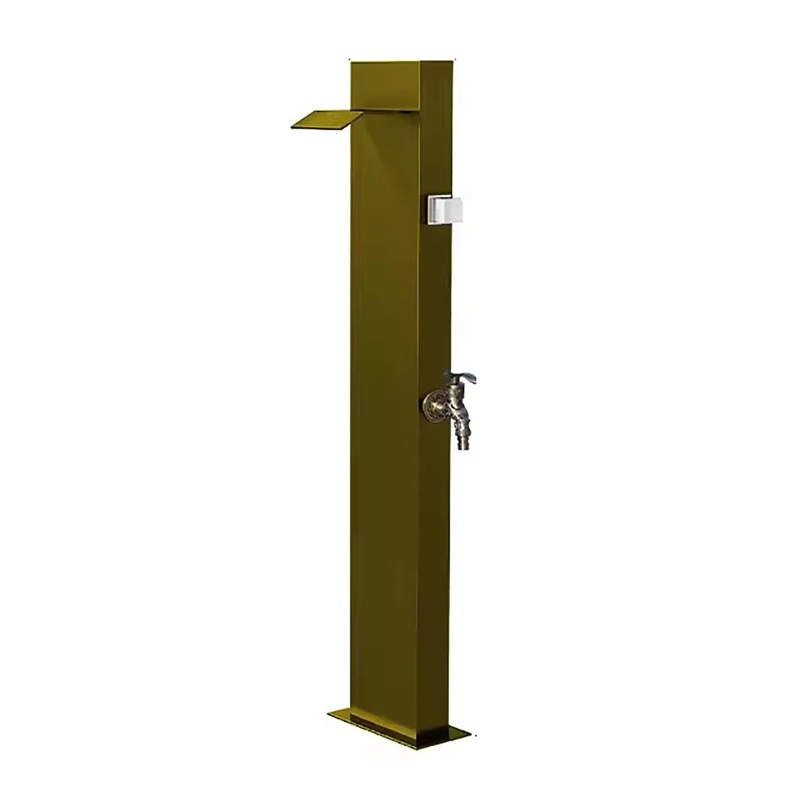 ZYCHSJXA Stainless Steel Freestanding Outdoor Faucet, Garden Water Column Spigot Dispenser, Bronze Courtyard Tap for Villas and Patios