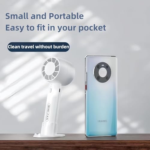 Image of Mini Fan T10 Turbo Portable Handheld Fan | 3 Speed USB Rechargeable Personal Cooling Fan | Compact Travel Desk Fan for Home, Office & Outdoor (Random Color)