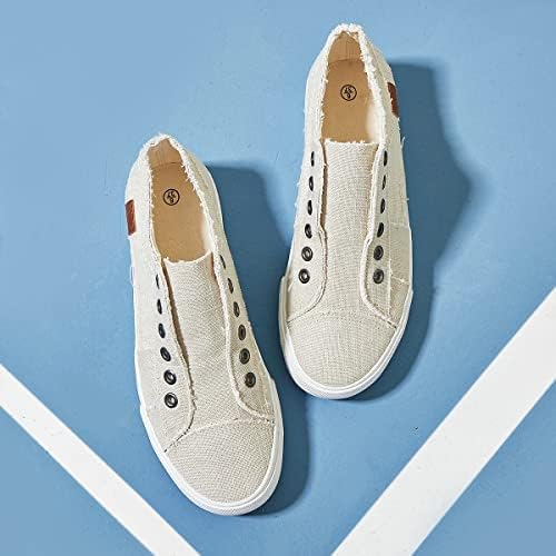 Women's Slip on Shoes Non Slip Fashion Canvas Sneakers Low Top Casual Shoes - Image 7