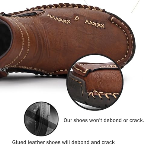 Ailongcity Mens Boots, Ailongcity Mens Shoes Orthopedic, Handmade Cowhide Orthopedic Durable Waterproof Non-Slip No Glue Boots3