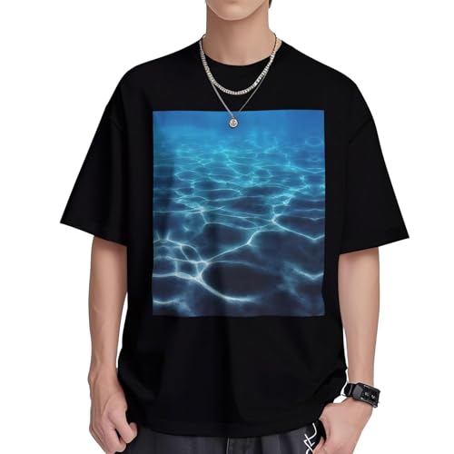 T-shirt homme en coton respirant bleu foncé idéal pour l'été