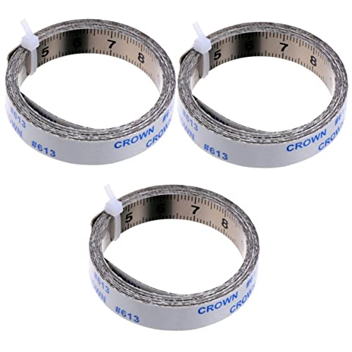 iplusmile 3Pcs Régua Fita Folha Plana Adesivos Mecânicos Régua Pegajosa Fita Métrica Canhota Fita Mé