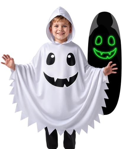 Kid Ghost Costume,Halloween Hooded...