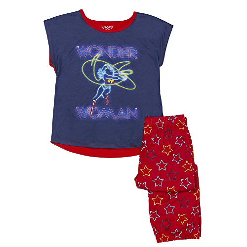 Wonder Woman Girls' Big 2 Piece Jersey Pajama Set