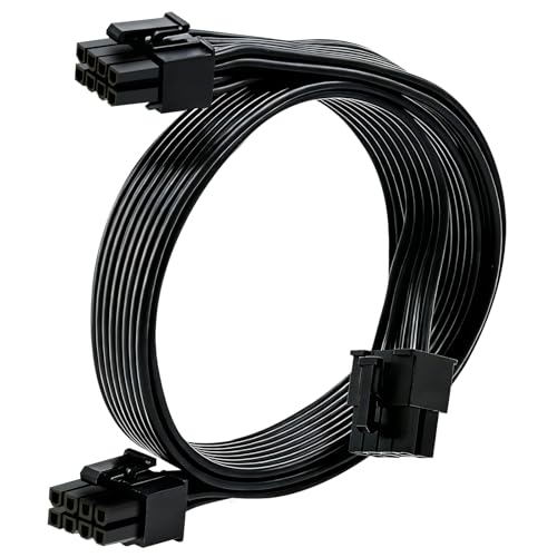 COMeap - Cable de alimentación adaptador macho para fuente de alimentación modular Corsair , ATX CPU 8 pines macho a doble PCIe 2X 8 pines (6+2), 63 cm+23 cm