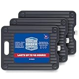Cooler Shock 3Pk Lg 18-Degree F. Hard Packs -No Ice Required -Tough Innovative Pack Designed with a Ribbed Surface Area to Get Cold Fast. C.S. Brand Packs Have Over 4,000 Reviews Averaging 4.6 Stars