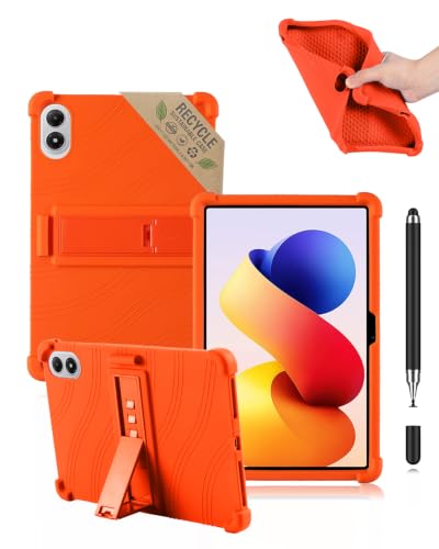 Tablette XIAOMI Redmi Pad Pro coque silicone antichoc étui léger 12.1 pouces orange stylet