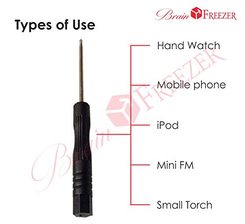 Image of Brain Freezer Pack Of 2 Hexagon Shaped Mini Screwdriver for Watches, Glasses repair maintenance Tool Black