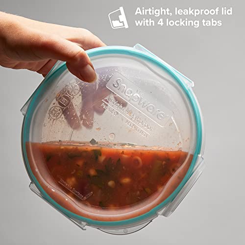 Snapware Total Solutions (14-Pack, Mixed Sizes) Plastic Food Storage Containers Set, Airtight & Leakproof Locking BPA-Free Lids Tupperware, Freezer Dishwasher Microwave Safe