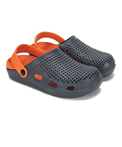 PARAGON EVK10916G Stylish Clogs for Men | Durable, Lightweight and Comfortable | Easy Wear Slip On with Rubberised Sole for Better Grip | Easy Washable | Ideal for Outdoor Use
