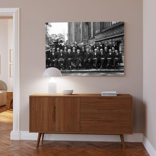 Affiche de la conférence Solvay 1927 pour habiller un mur de bureau vide avec style - 6