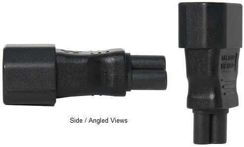 Side and angled views of the C14 to C5 Plug Adapter