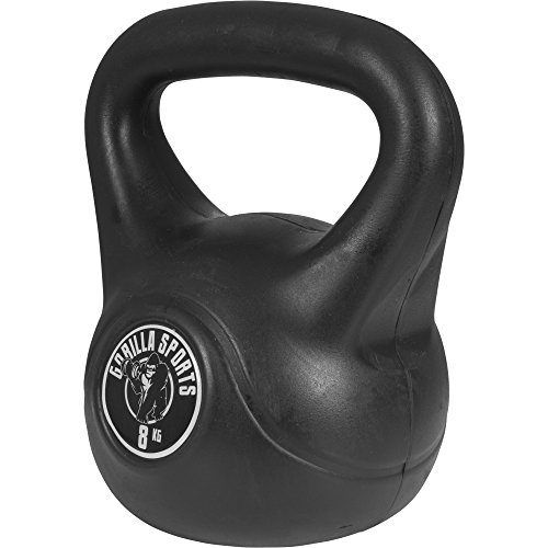 GORILLA SPORTS® Kettlebell - Einzeln 2kg - 20kg oder Set 17kg, 24kg, 30kg, 110kg, 113kg mit/ohne Ablage, Kunststoff - Kugelhantel, Kugelgewicht, Schwunghantel, Gewichten, Fitness, Krafttraining - 2