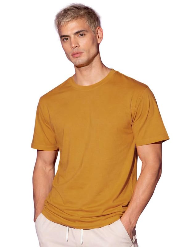 Image of Sleepynuts Men's Regular Fit Round Neck Half Sleeves Solid Casual Wear T-Shirt