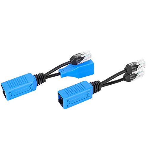 Zunate Passive POE Injector and Dispenser Kit, Adaptador Cable Divisor RJ45 con Jack DC 5.5 X 2.1 Mm para Cámaras IP de Seguridad y Puntos de Acceso Inalámbricos miniatura 4