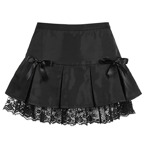 ◆as if calie◆ SHIRRING RUFFLE LACE MINI SKIRT BLACK CA25BS 414AJpFhAiL.jpg