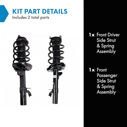 Image of TRQ Front Strut & Coil Spring Assembly Set Driver & Passenger Sides Compatible with 14-20 Acura MDX