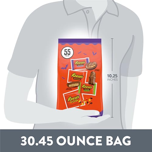 Reese's Assorted Peanut Butter Halloween Candy Bulk Variety Bag, 30.45 oz - image 5
