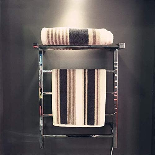 Heated Towel Rack, Electric Towel Rack Thermostatic Wall Mounted Safety Energy Saving Towel Warmer Home Bathroom Accessories
