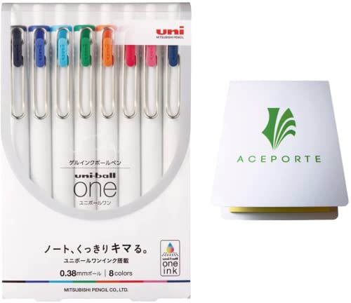 Set de 8 bolígrafos Uni-Ball one 0.38mm gel miniatura 1
