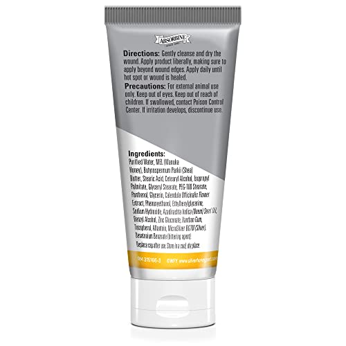 Absorbine Silver Honey Hot Spot & Wound Care Ointment for Dogs, Cats, Small Animals, 2oz Tube