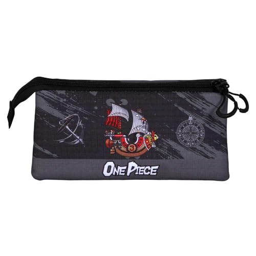 One Piece Unique-Trousse Triple, Noir 23 x 11 cm – vue 4