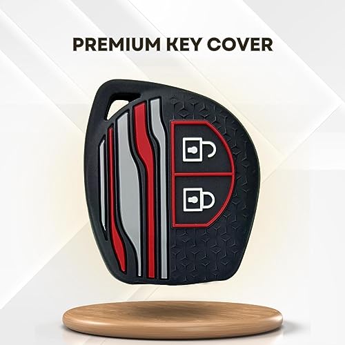 Image of KEYCEPT Tristar Key Cover for Suzuki Swift, Dzire, Ertiga, Baleno, Grand Vitara, Celerio, WagonR, Brezza, Scross, Fronx, Jimny, Ignis 2 Button Remote Key. (Black)