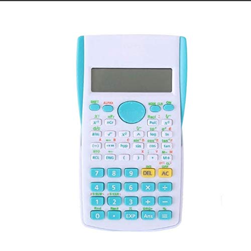 Yusuo Scientific Calculator 12-bit Large LCD Screen and Button Handheld Daily and Basic Office Standard Function Scientific Calculator Math Calculator (Color : Blue)