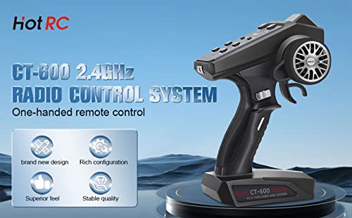 Hotrc Ct-600 2.4G 6Ch Radio Transmitter Remote Control 400M Control Distance With Rc Receiver For Tracked Vehicles, Trucks, Cars, Boats. #TOP1