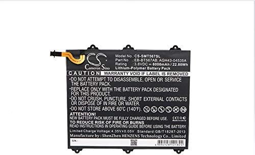 Battery for Galaxy Tab E 9.6 XLTE, SM-T560NU, SM-T567, SM-T567V PN: EB-BT567ABA, GH43-04535A 6000mAh / 22.80Wh