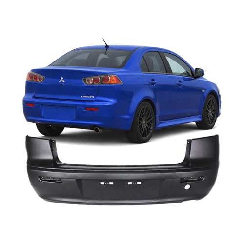 Image of FitParts Compatible with Mitsubishi Lancer 2008-2017 Rear Bumper Cover | Primed, Ready to Paint, OEM 6410B832, MI1100287