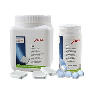 Jura Super Value Combo Pack, 25 Cleaning Tables + 36 Descaling Tablets