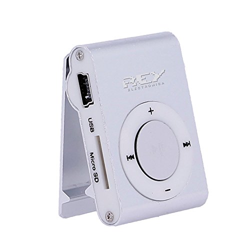 Mini Reproductor MP3 Plata con Enganche de Clip, Music Player