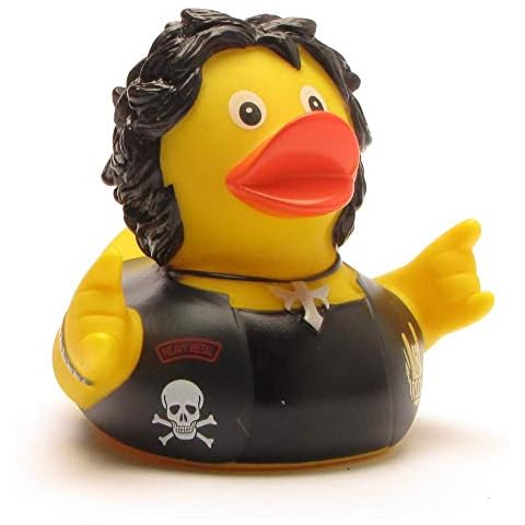 Patito de goma Heavy Metal con chirriador Duckshop L: 8 cm Cover